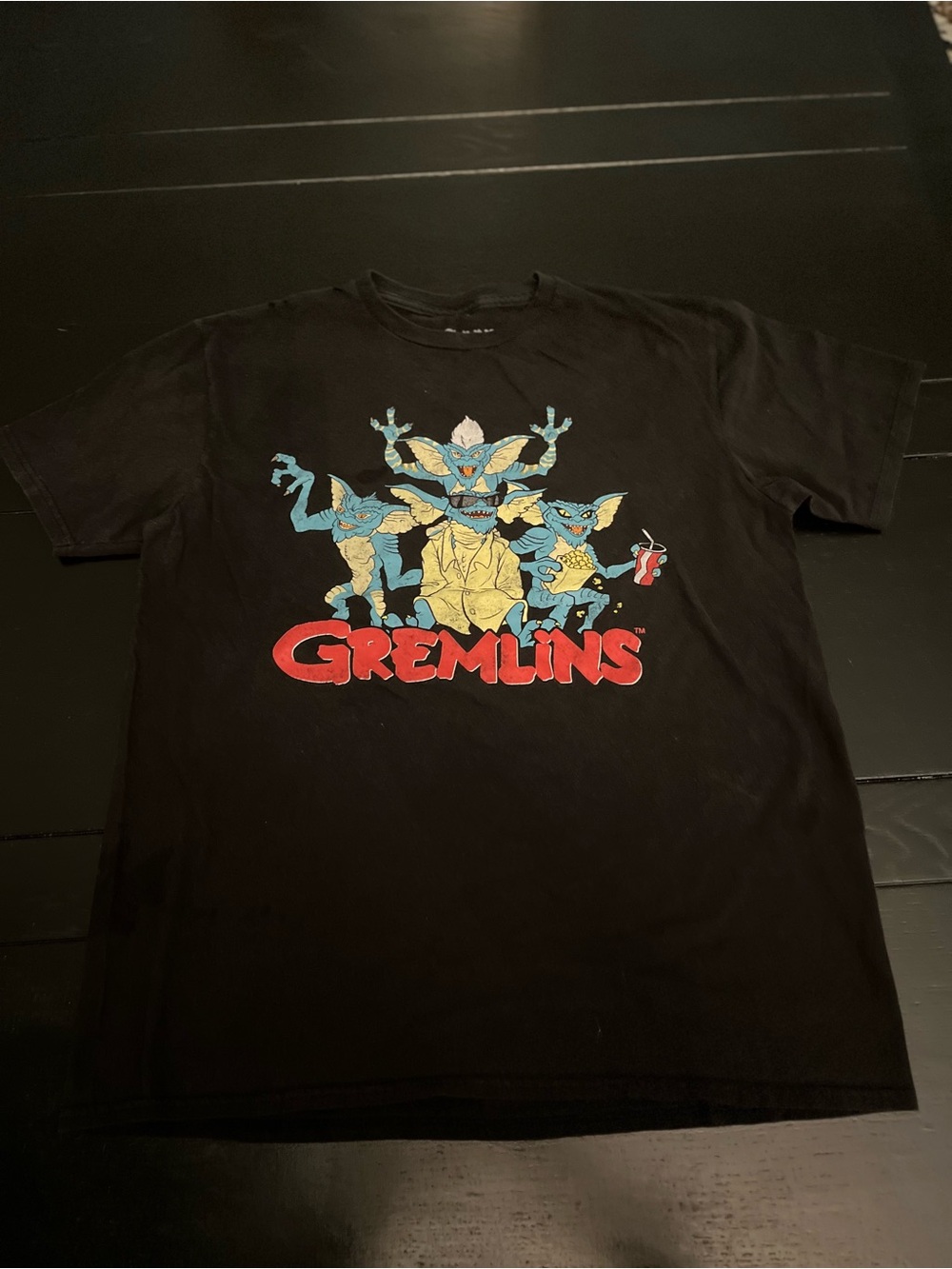 Warner Bros. Gremlins Tee - Black with Blue & Red